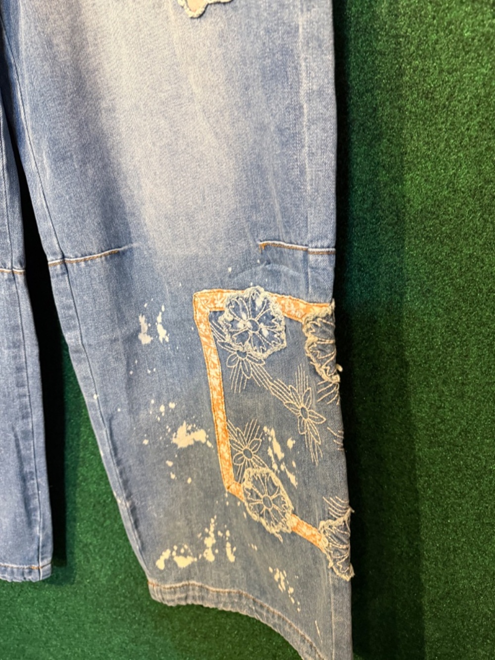 1039 New Oli&Hali Dream Vintage Bloom Patchwork Jeans - Picture 5 of 12